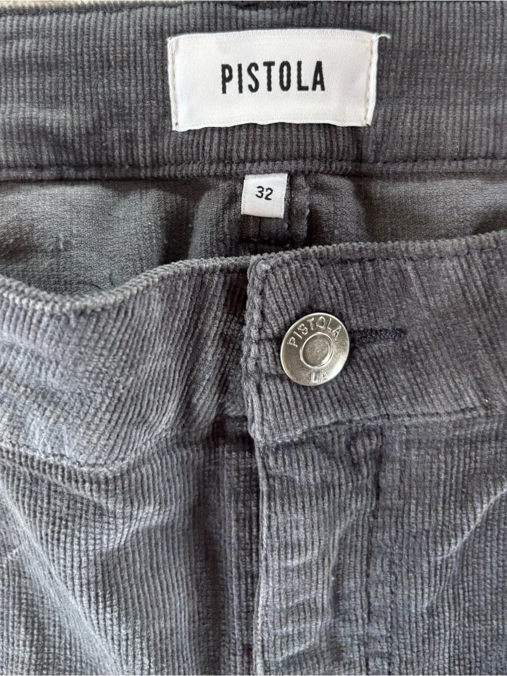 NEW Pistola Women’s Size 32 Dusk Gray‎ Corduroy Cropped Pants